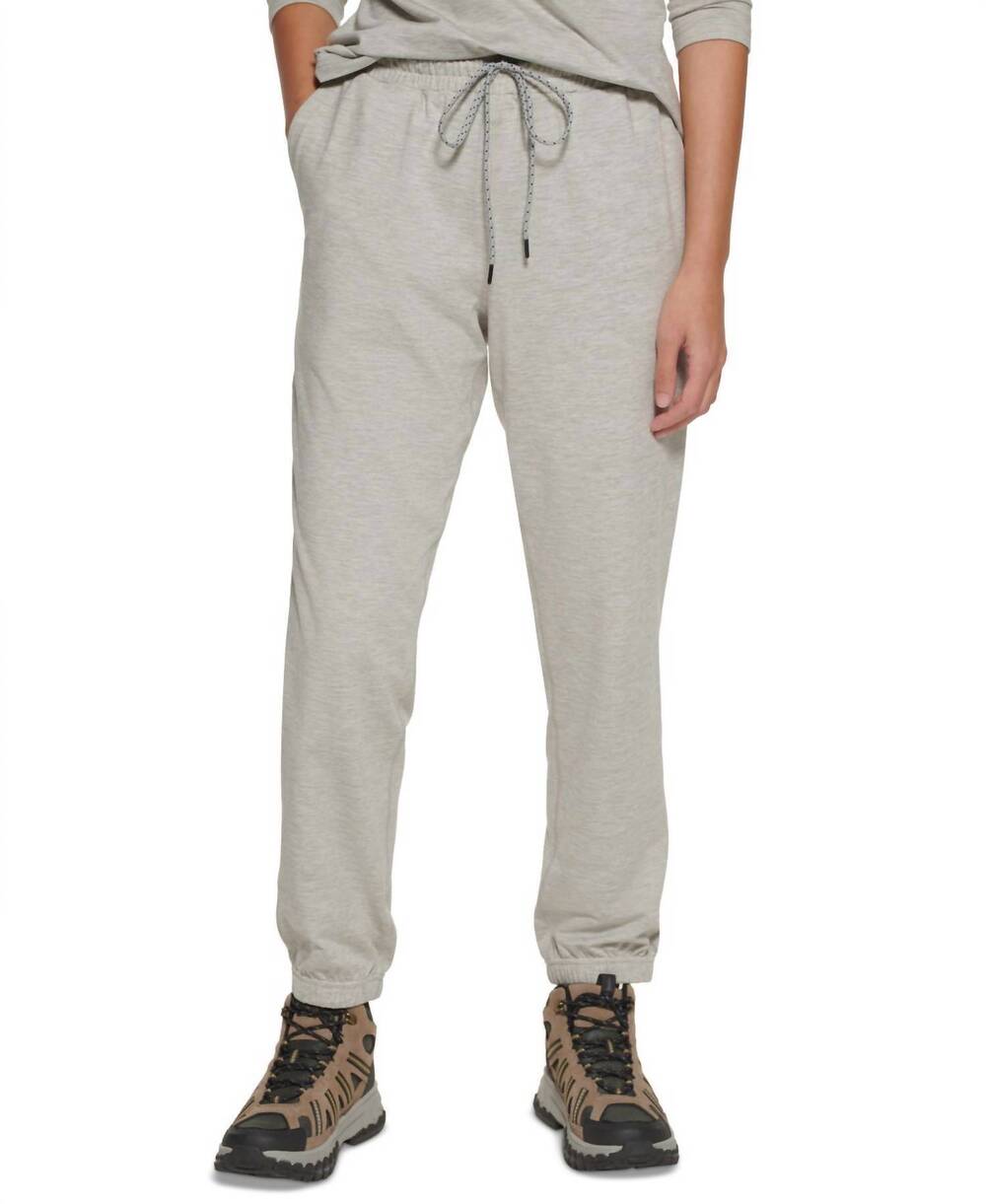 NEW BASS OUTDOOR nyana pull on lodge pants in drizzle heather